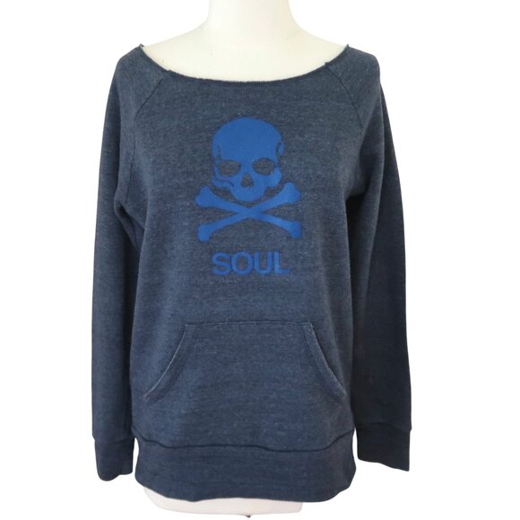 SOUL CYCLE sweatshirt w skull Logo sz L - Picture 1 of 5